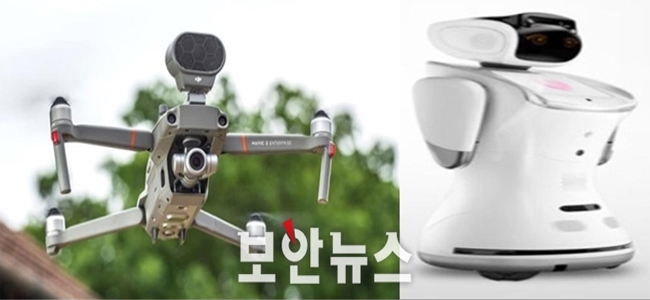 인천 서구, 전국 최초로 마스크 착용 홍보에 ‘드론과 로봇’ 동시 활용