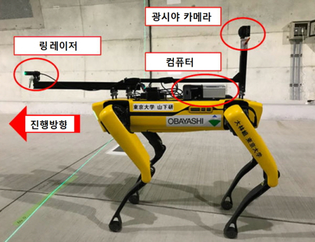 일본 도쿄대, 4족보행 로봇과 드론 활용해 터널 3차원 계측 실험